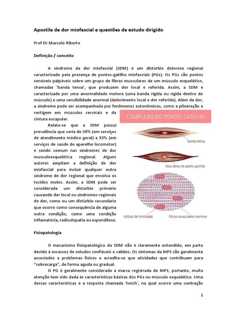 Apostila De Dor Miofascial - Março 2021 | PDF | Dor | Músculo Esquelético