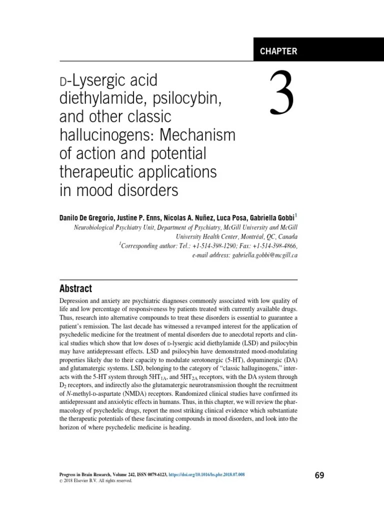 LSD Psilocybin And Other Hallucinogens-Mechanism Of Action | PDF | Hallucinogen | Psychedelic Drugs