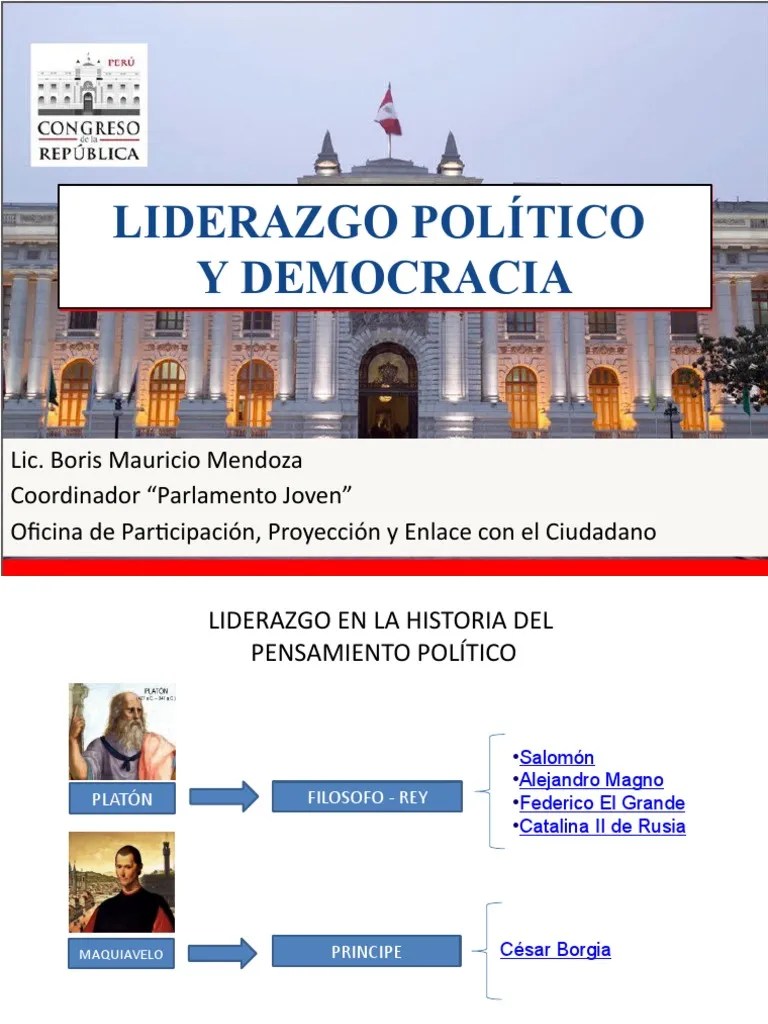 Liderazgo Politico | PDF | Liderazgo | Democracia