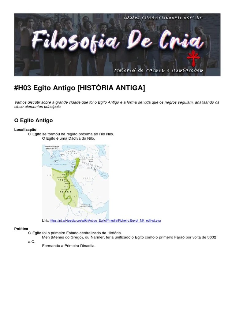 H03 Egito Antigo | PDF | Antigo Egito | Akhenaton