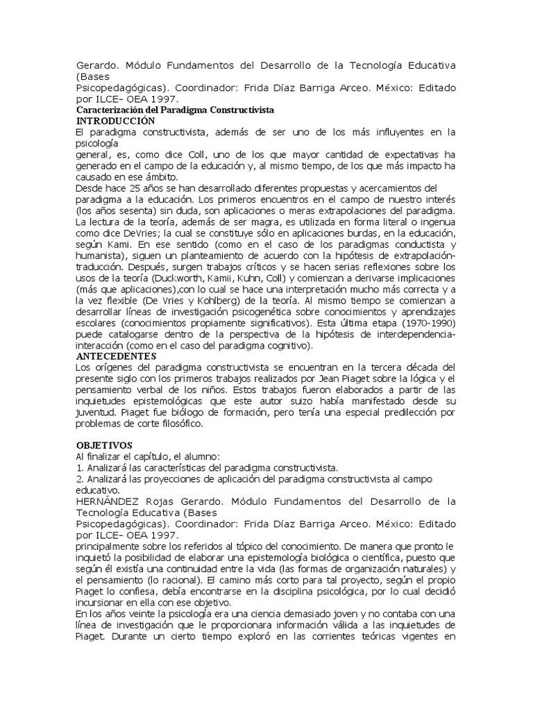 CONSTRUCTIVISMO | PDF | Constructivismo (filosofía De La Educación) | Aprendizaje