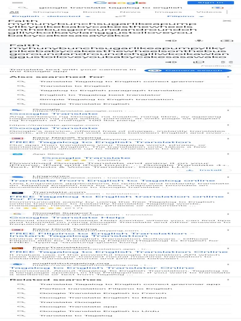 Google Translate Tagalog To English - Google Search | PDF | Tagalog ...