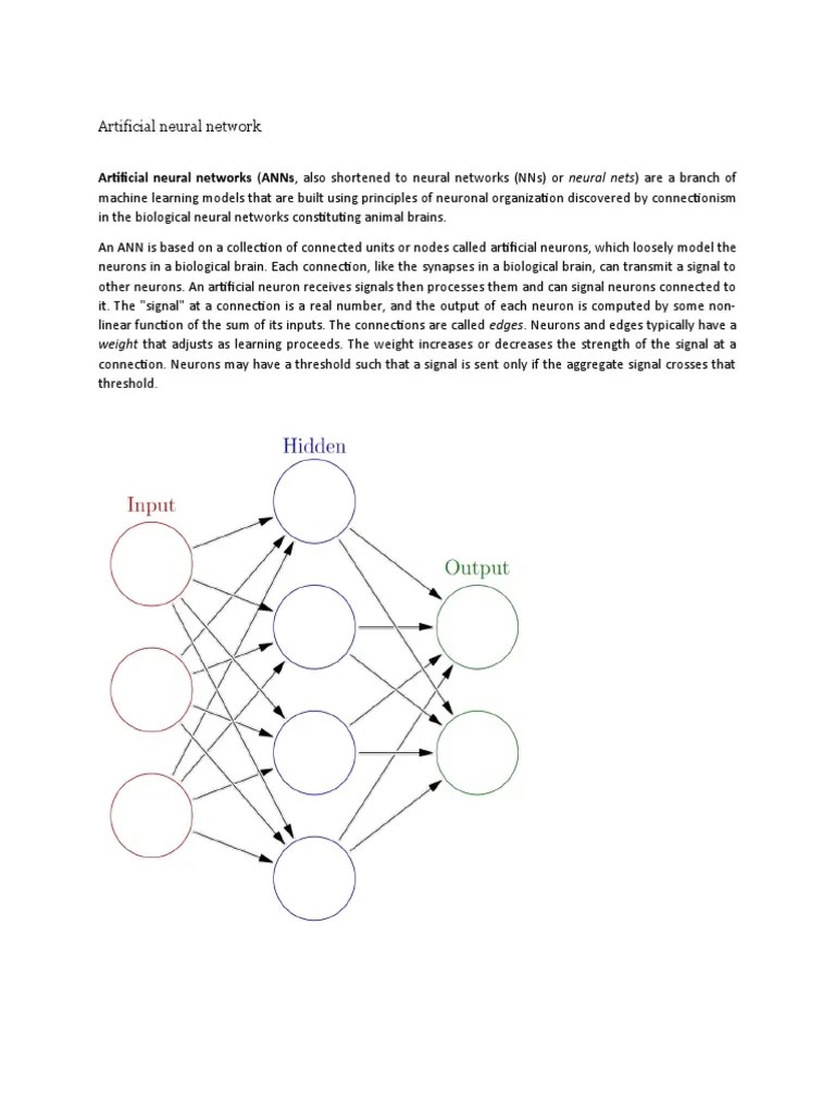 Artificial Neural Network | PDF