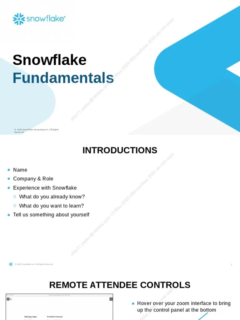 Snowflake Training | PDF | Cloud Computing | Data Warehouse
