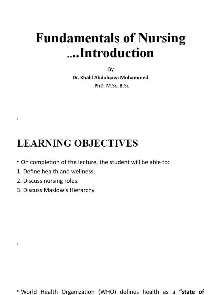 1 - Introduction To Fundamentals Of Nursing | Download Free PDF ...