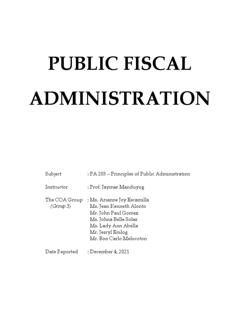 GROUP 03.public Fiscal Administration | PDF | Taxes | Income Tax In The United States