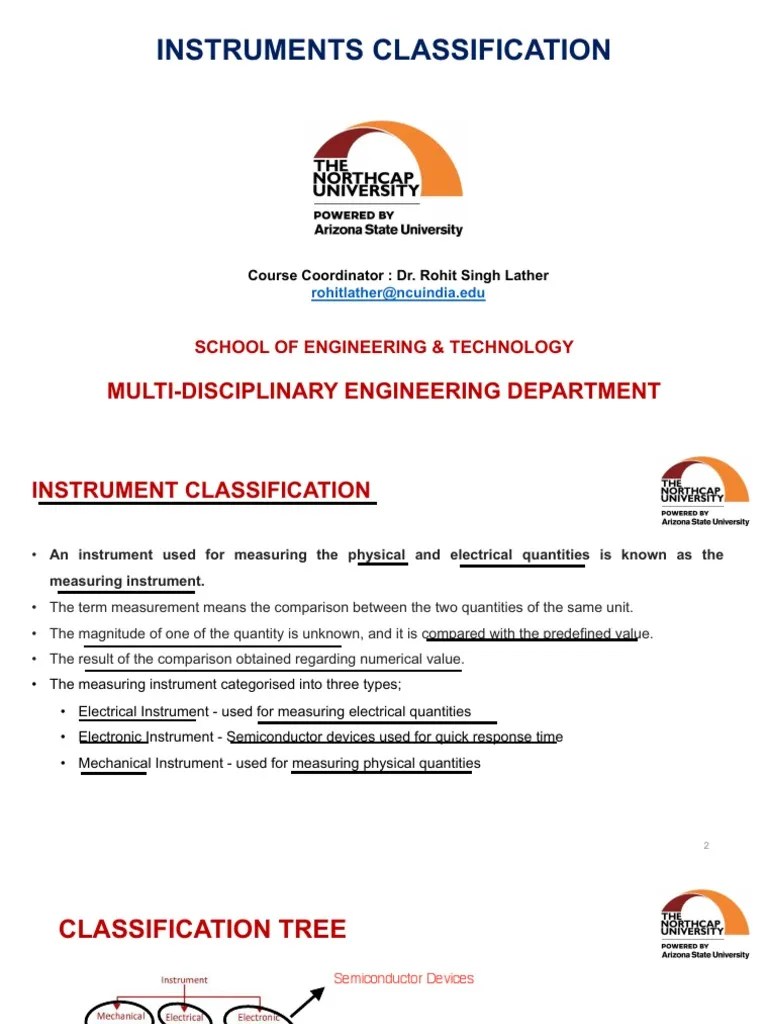 Instruments Classification | PDF