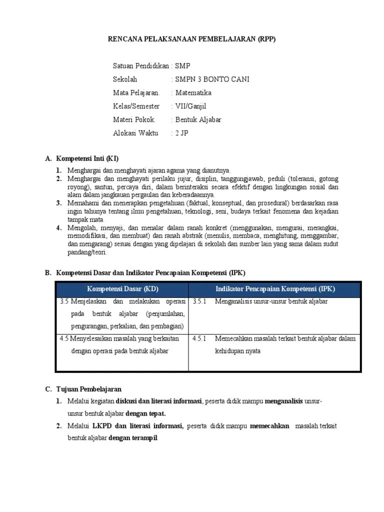 Pengembangan RPP Miftahul Jannah | PDF