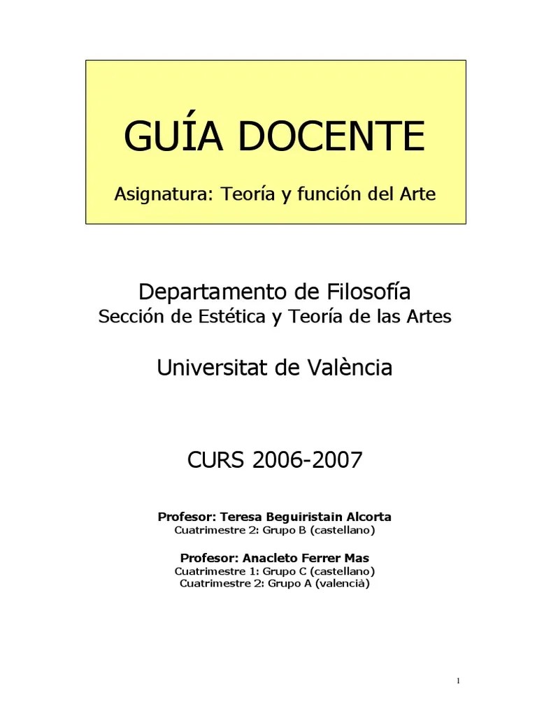 Guía Docente | PDF