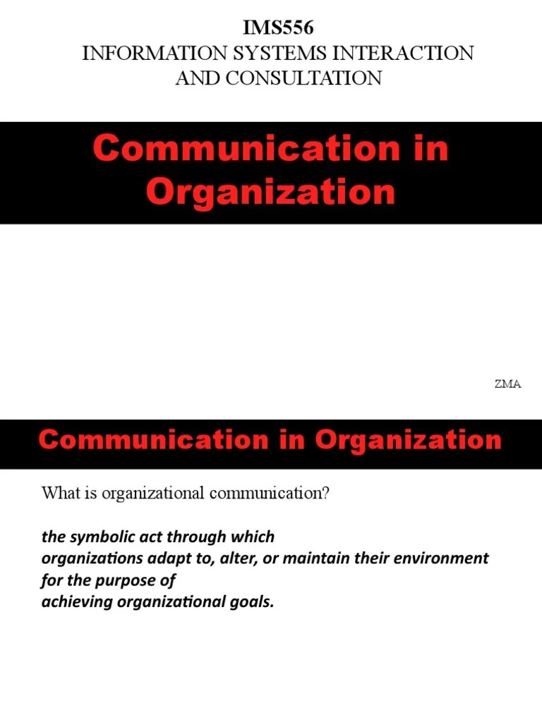 Chapter 4 - Communication In Organization | PDF