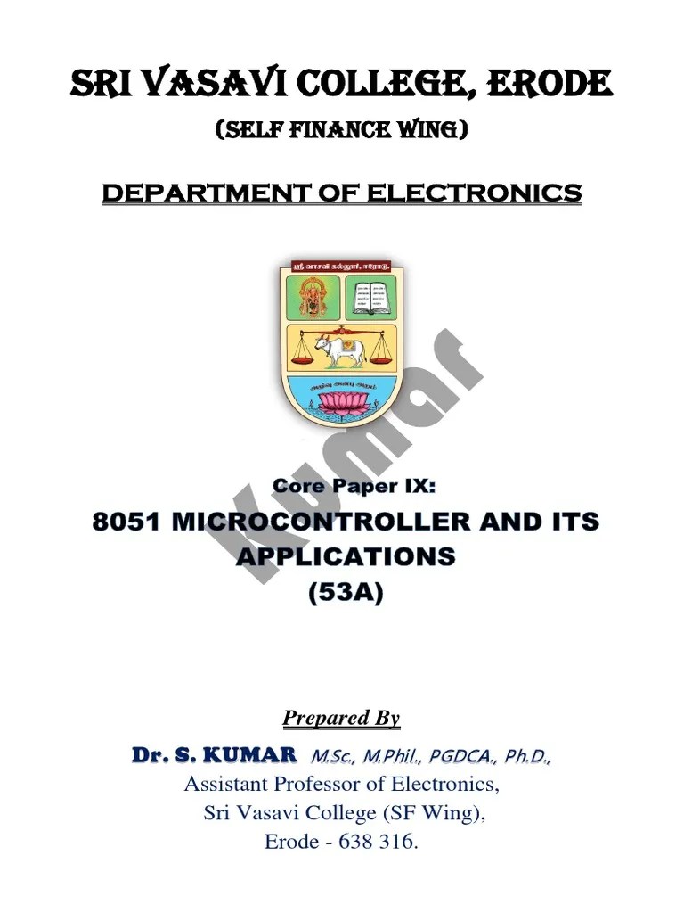 8051 Microcontroller (Final) (W) | PDF | Microcontroller | Microprocessor