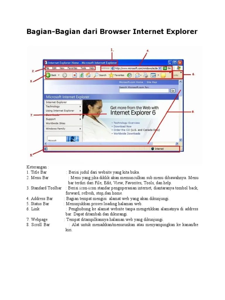 Bagian-Bagian Dari Browser Internet Explorer | PDF