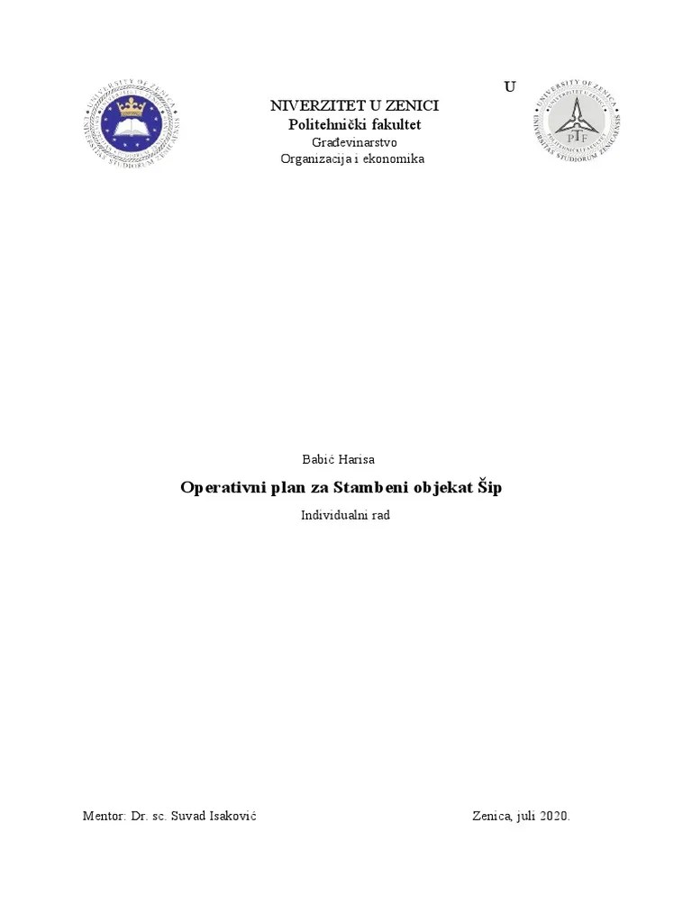 Operativni Plan | PDF