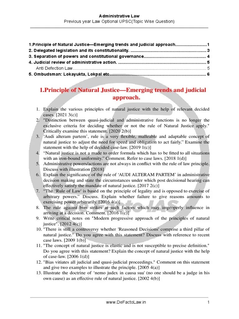 Admin Law | PDF | Separation Of Powers | Judicial Review