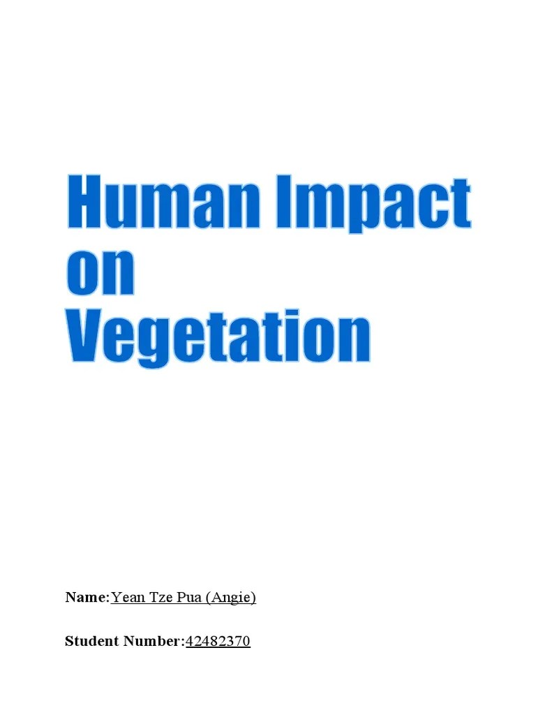 The Human Impact On Vegetation | PDF