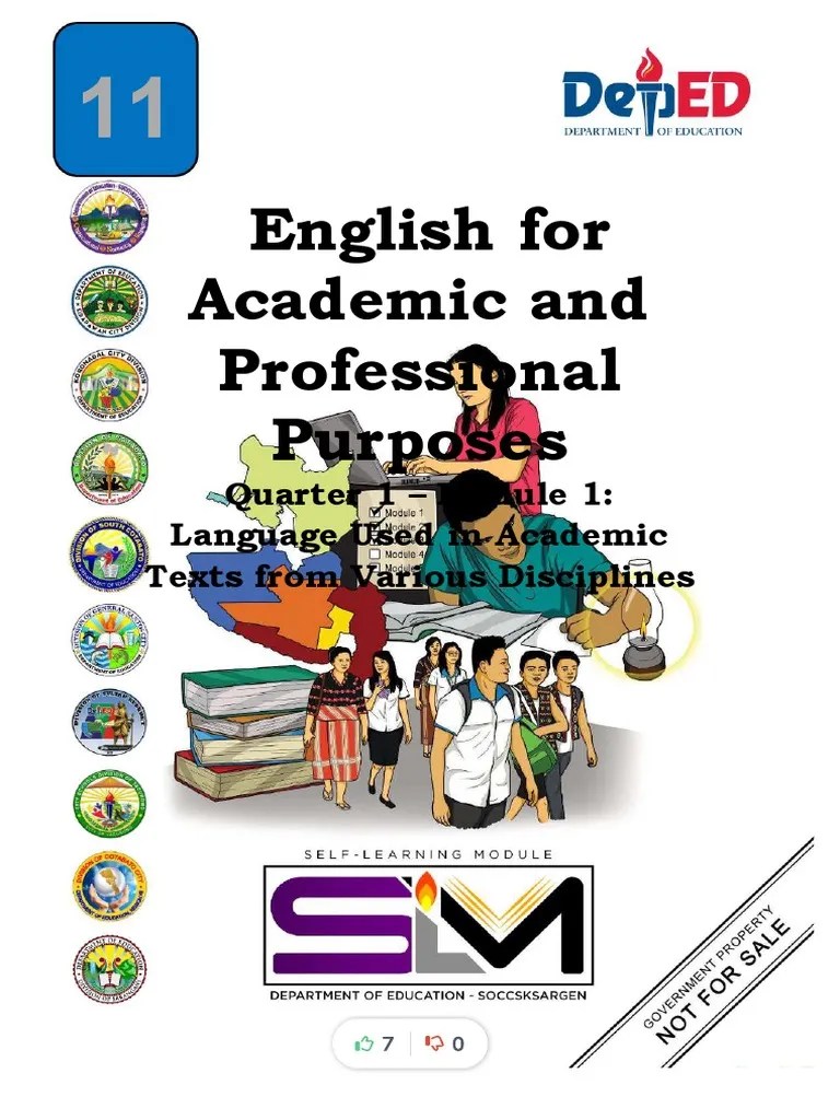 Eapp Quarter 1 Module 1 English For Academic And Professional Purposes Compress | PDF ...