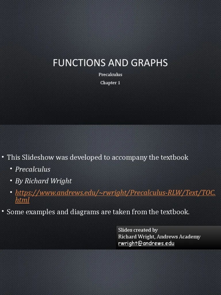 Precalculus: Functions & Graphs | PDF | Cartesian Coordinate System ...