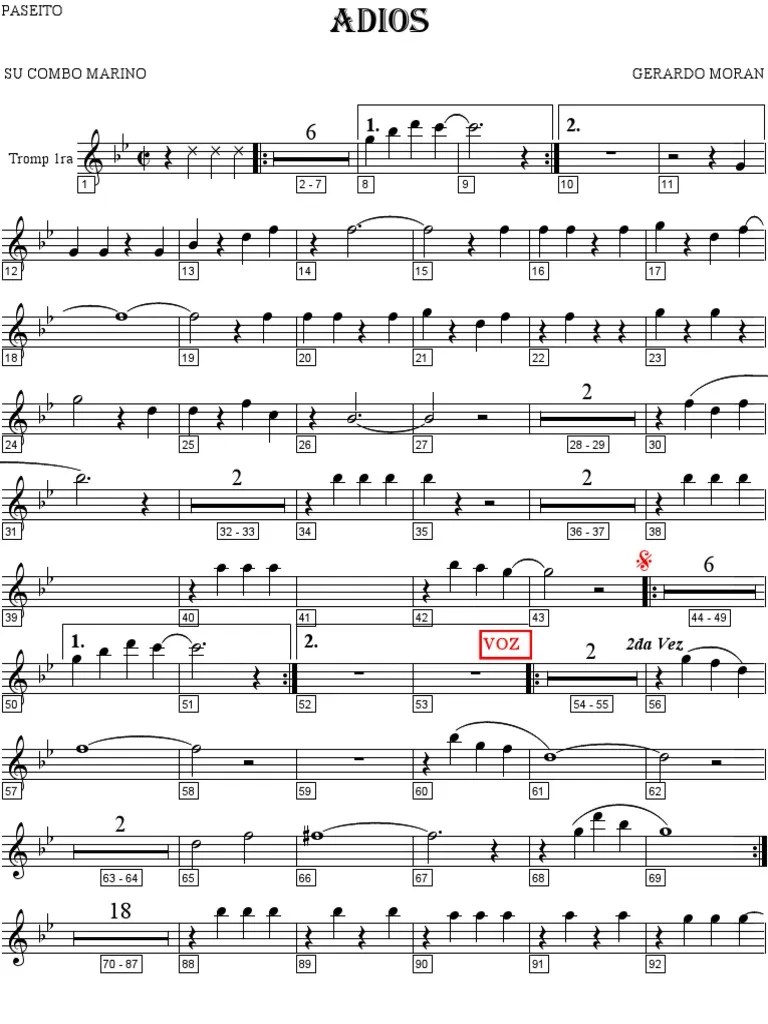 Adios Trompeta 1ra Pdf