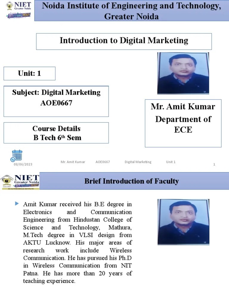 Digital Marketing Unit-1 B.tech | PDF | Digital Marketing | Internet