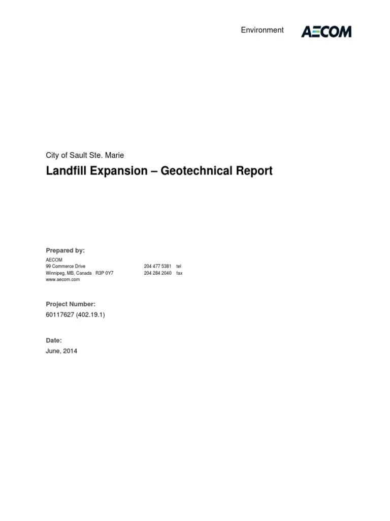 Appendix G SSM Landfill Geotechnical Investigation Final Draft | PDF ...