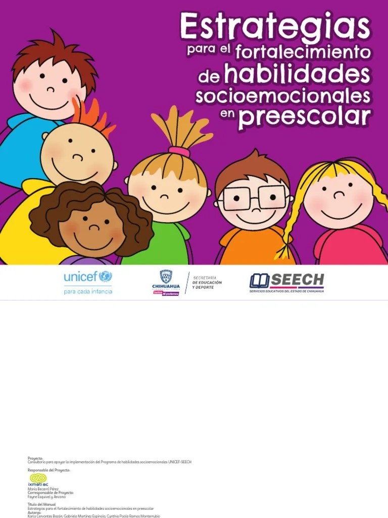 Estrategias Para El Fortalecimiento De Habilidades Socioemocionales | PDF | Educación De La ...
