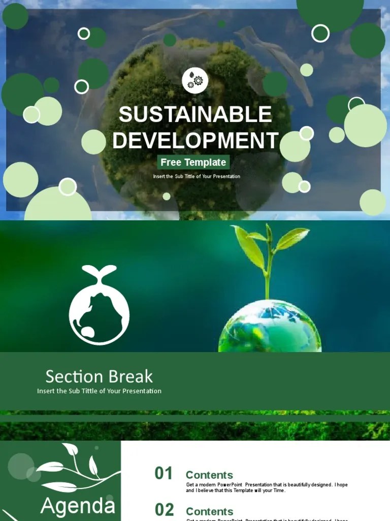 Sustainable Development Template | PDF | Page Layout | Microsoft Power Point