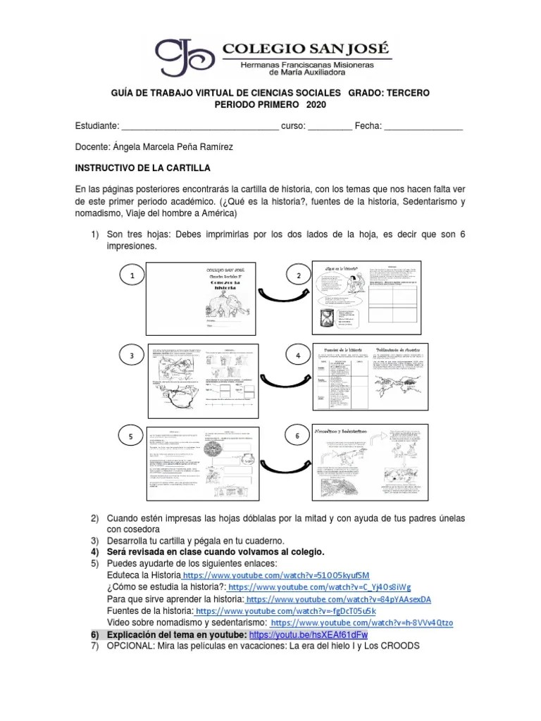 Grado 3° Ciencias Sociales | Descargar Gratis PDF | Nómada | Humano