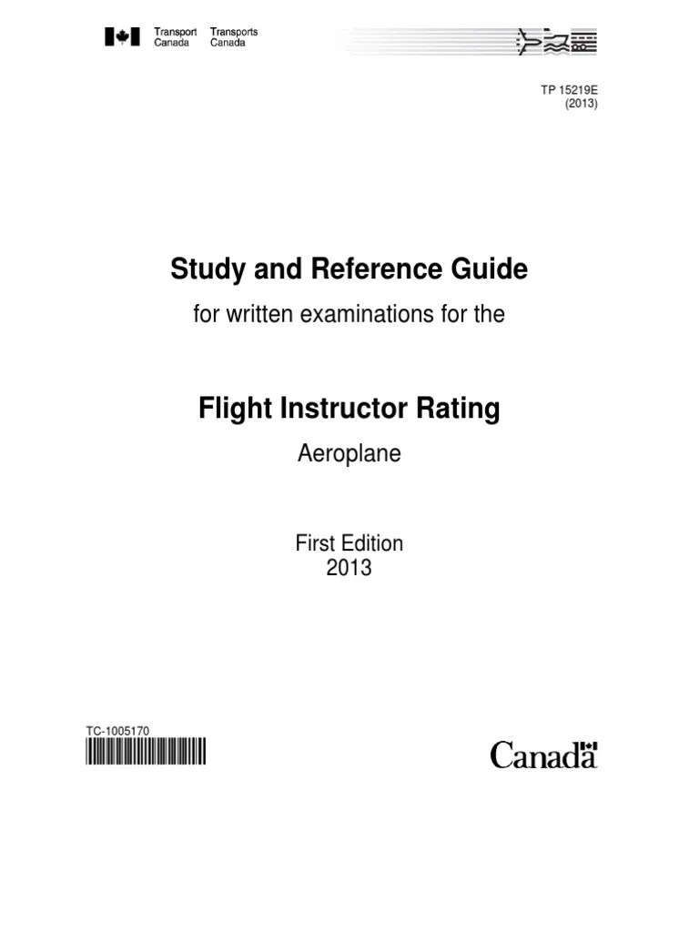 Study And Reference Guide For Written Examinations For The Flight ...