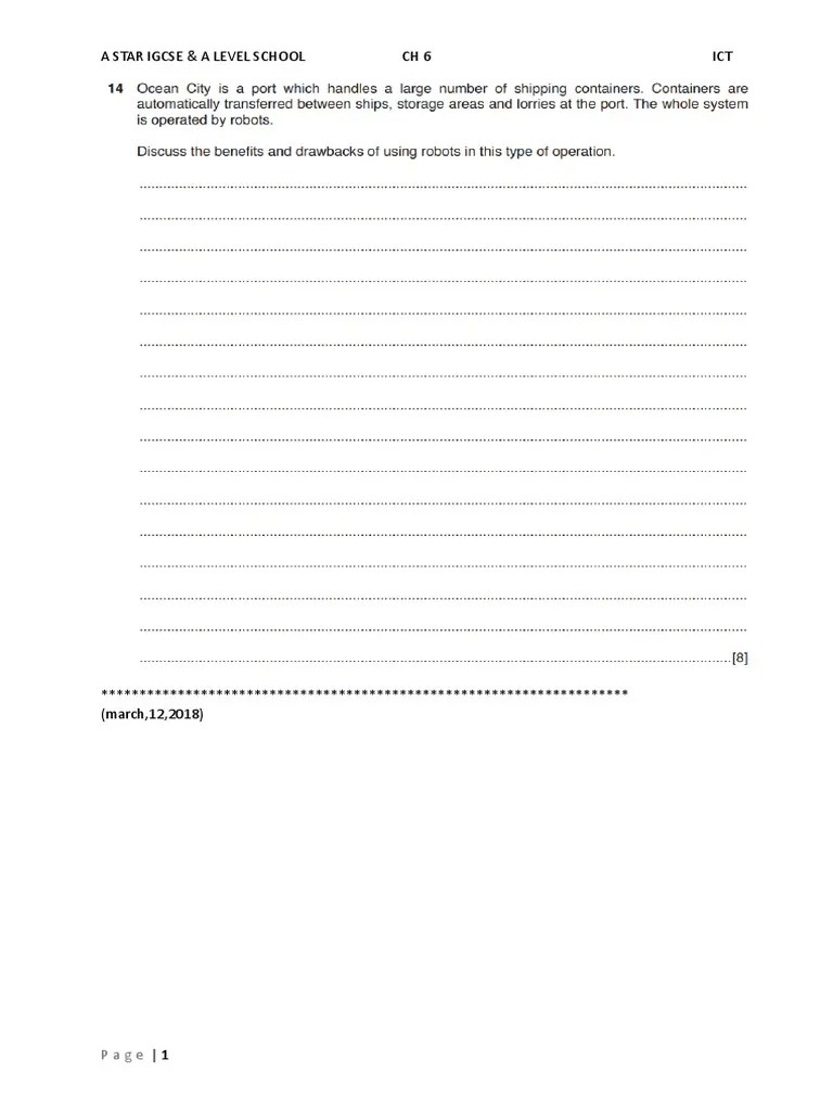 IGCSE & A Level ICT Chapter 6 | PDF | Technology & Engineering