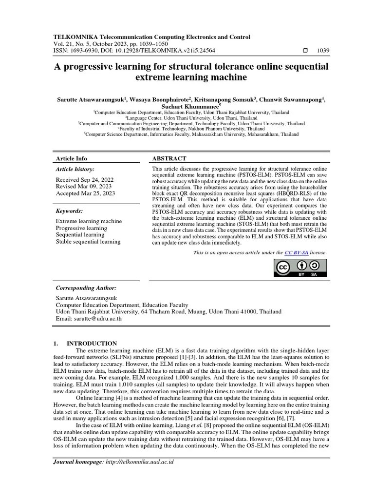 A Progressive Learning For Structural Tolerance Online Sequential ...