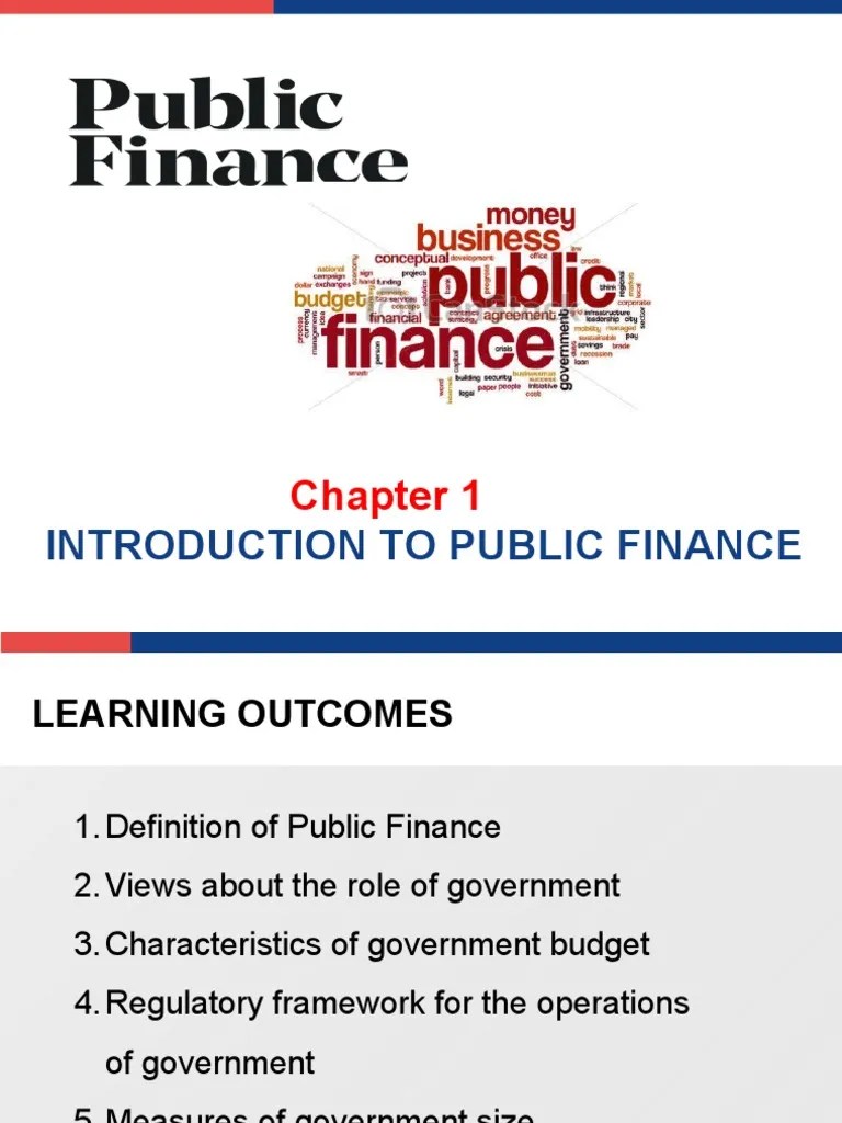 Chapter 1 Introduction To Public Finance ENG | PDF | Public Finance ...