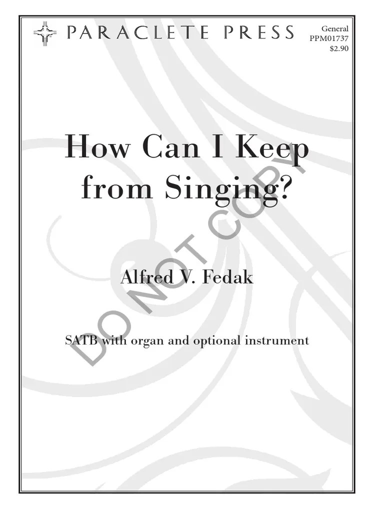 How Can I Keep From Singing | PDF | Choir