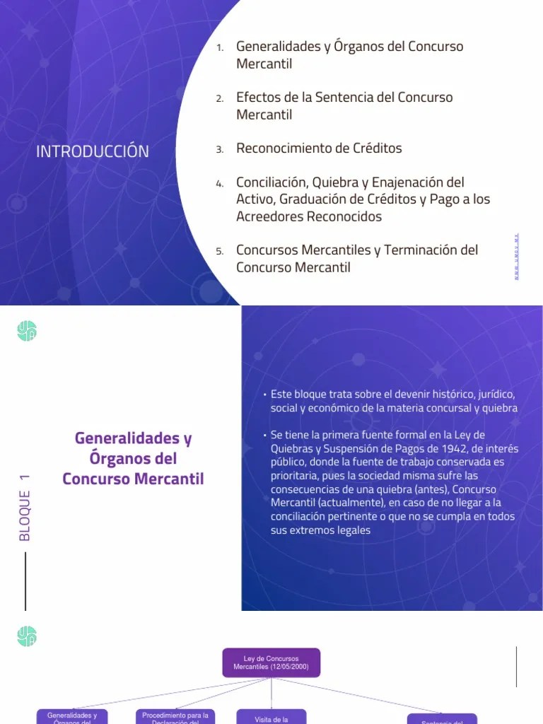 DIAPOSITIVAS 1 LD37 Concursos Mercantiles Y Quiebra Bloque I ...