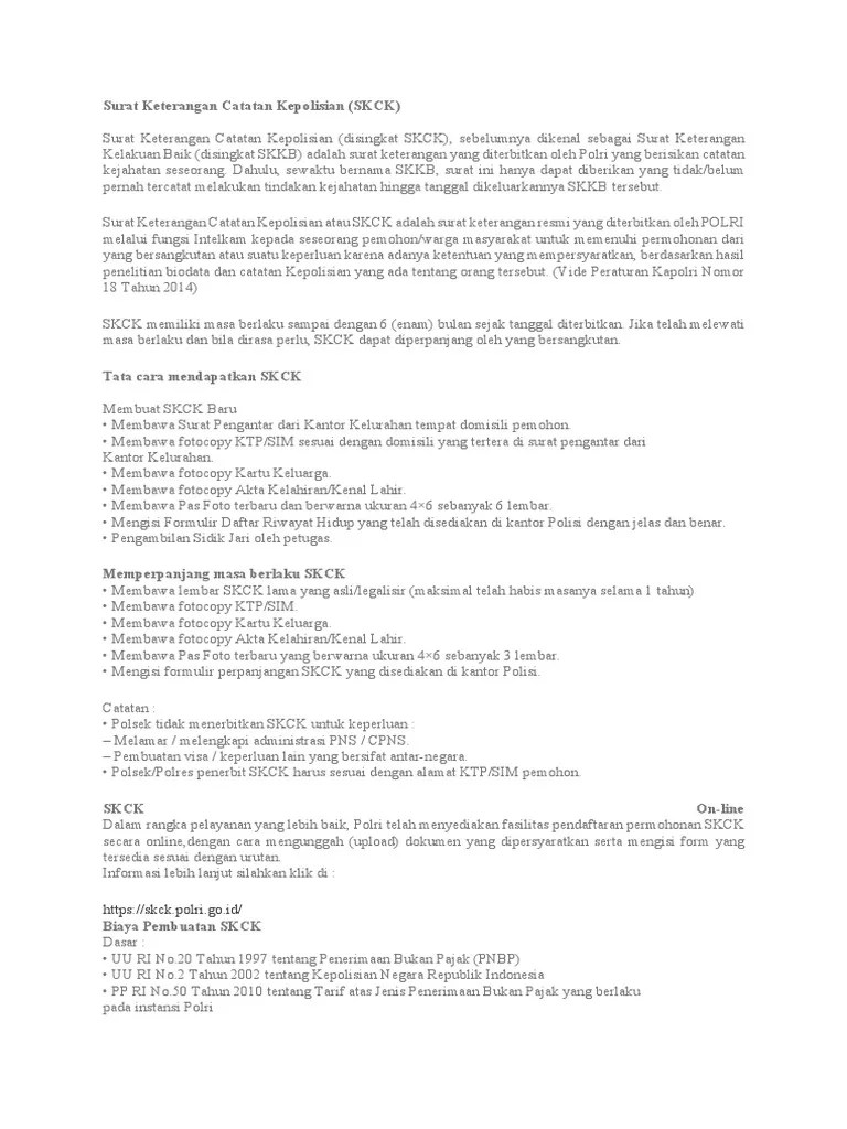 596279surat Keterangan Catatan Kepolisian | PDF