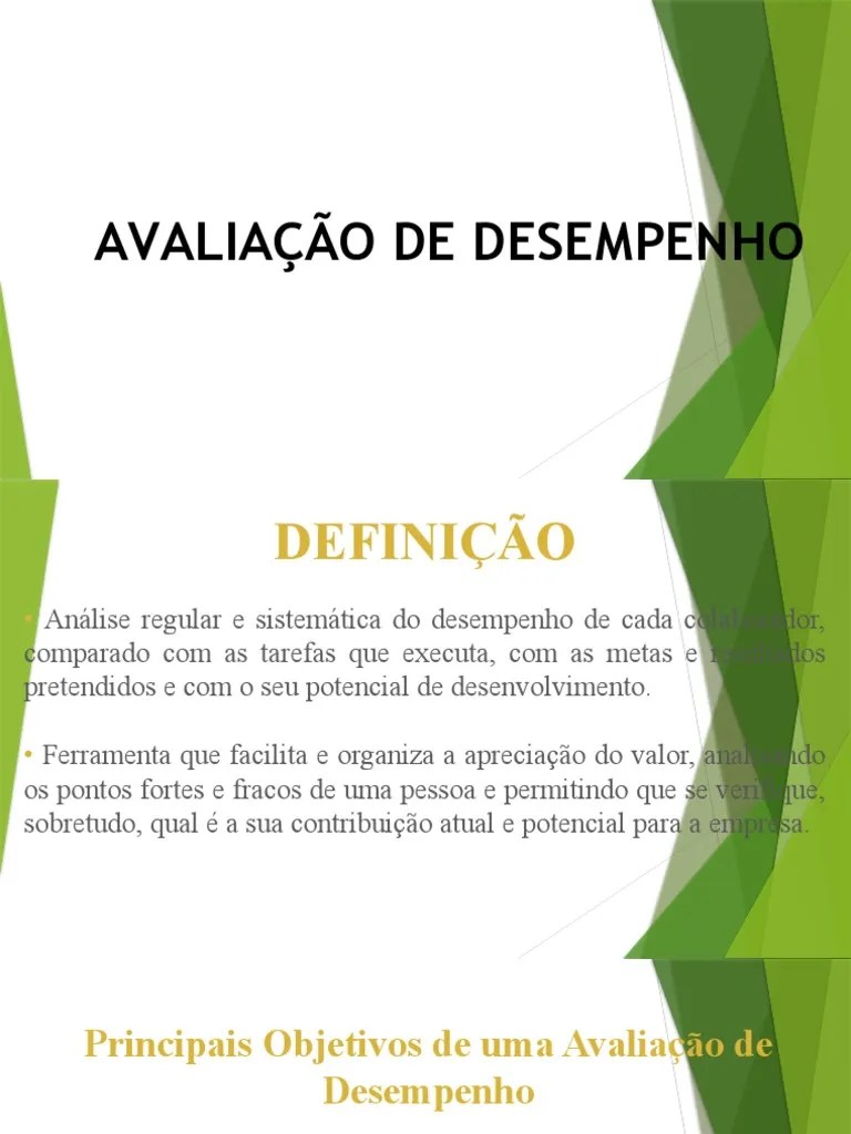 Avaliação De Desempenho | PDF | Gestão De Recursos Humanos | Avaliação De Desempenho