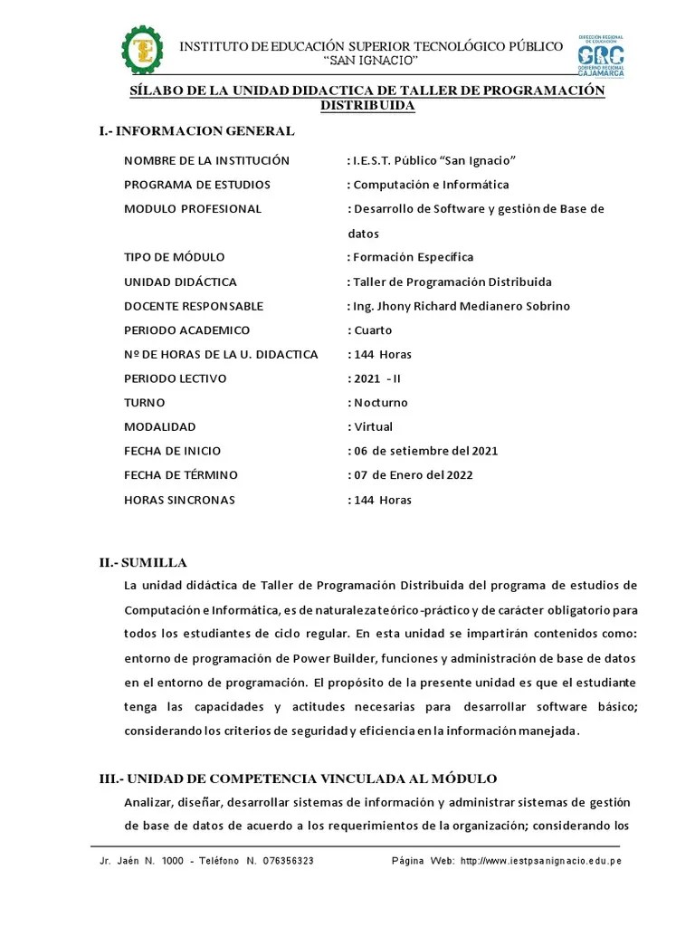 Taller De Programación Distribuida | PDF | SQL | Evaluación