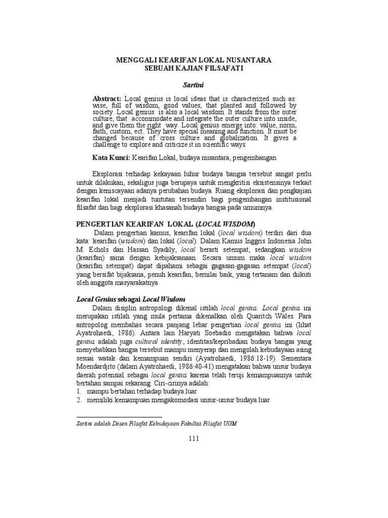 Kearifan Lokal | PDF
