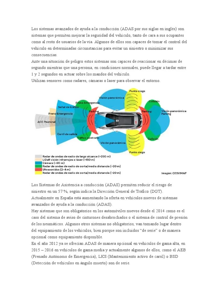 Los Sistemas Avanzados De Ayuda A La Conducción | PDF