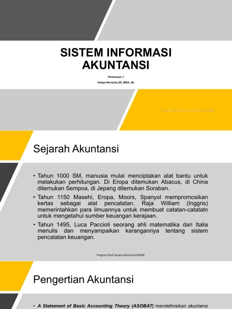 SIA-Sistem Akuntansi | PDF