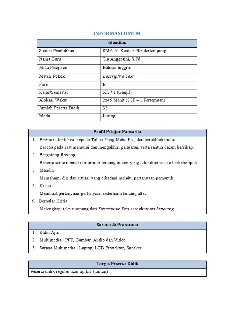 Modul Ajar Listening-Speaking | PDF