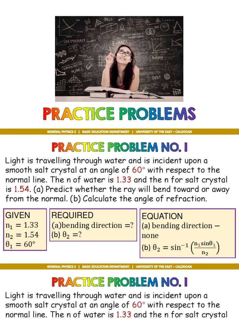 8 - Practice Problem Solutions - Light As An Electromagnetic Wave | PDF