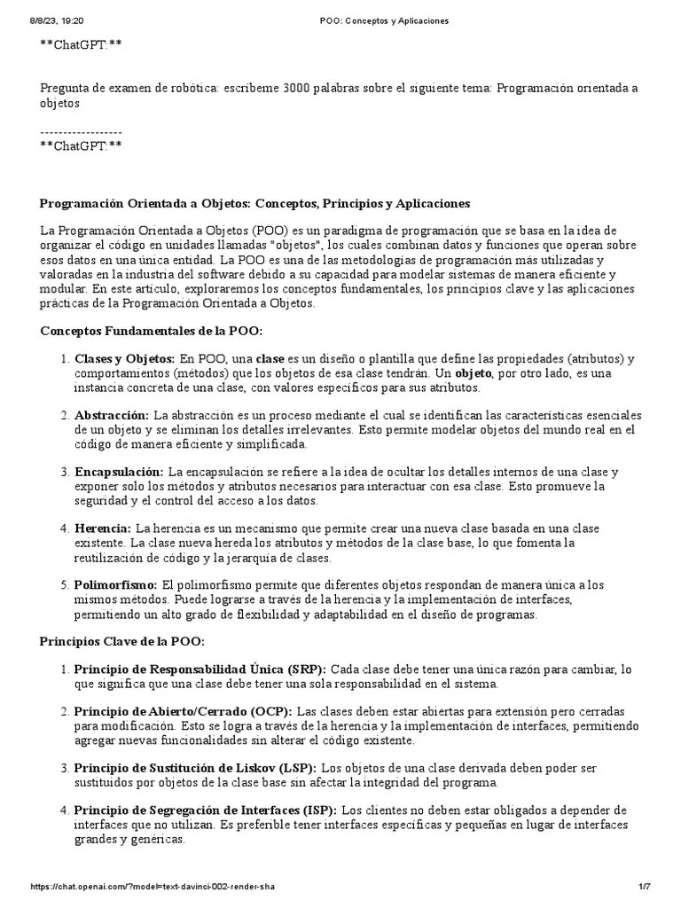 Programación Orientada A Objetos | PDF