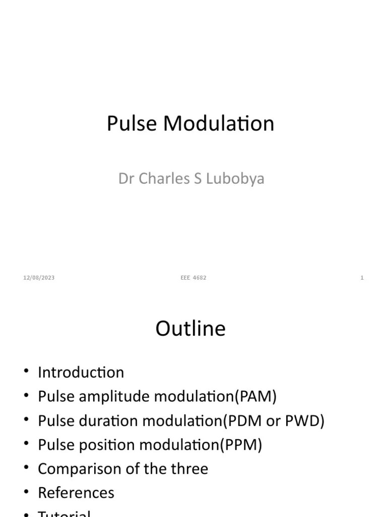 Lecture 5 - EEE 4682 - Pulse Modulation | PDF