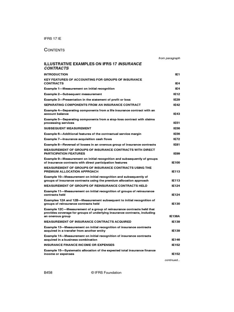IFRS 17 - Insurance Contracts - Illustrative Examples | PDF