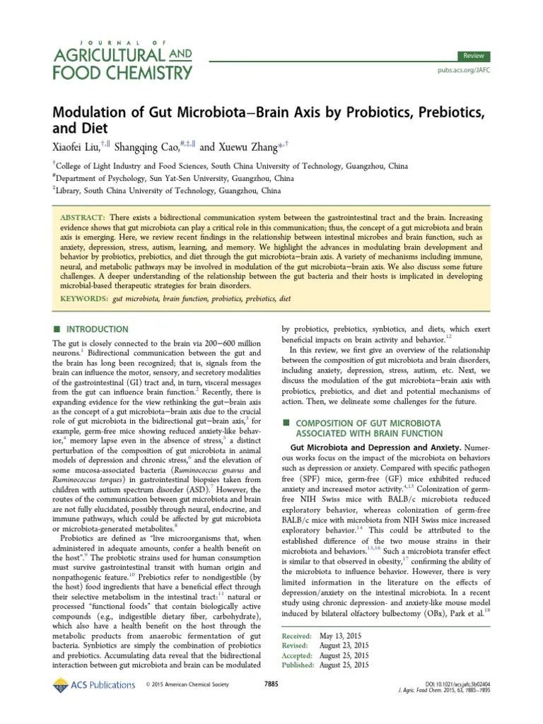 Modulation Of Gut Microbiota Brain Axis By Probiotics, Prebiotics, And ...