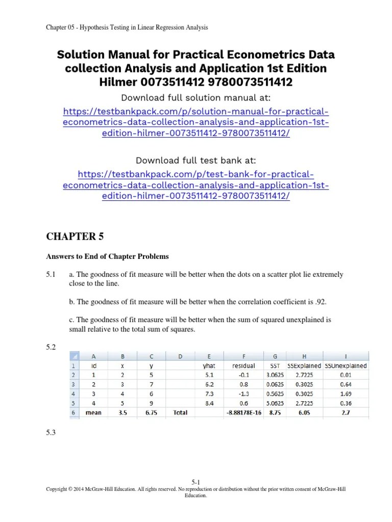 Practical Econometrics Data Collection Analysis And Application 1st ...