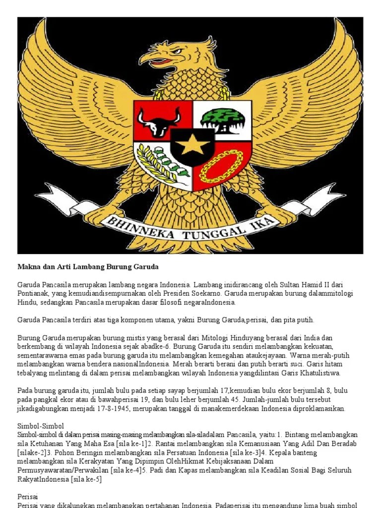 Arti Lambang Negara Indonesia Adalah