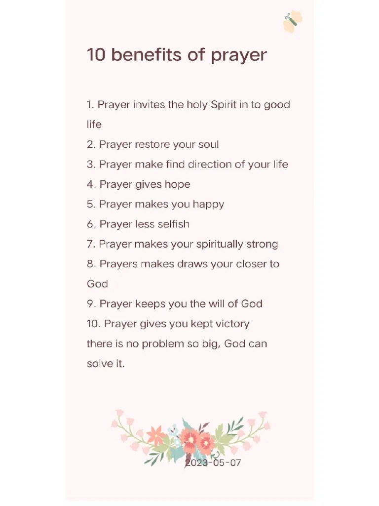 Benefits Of Prayer | PDF