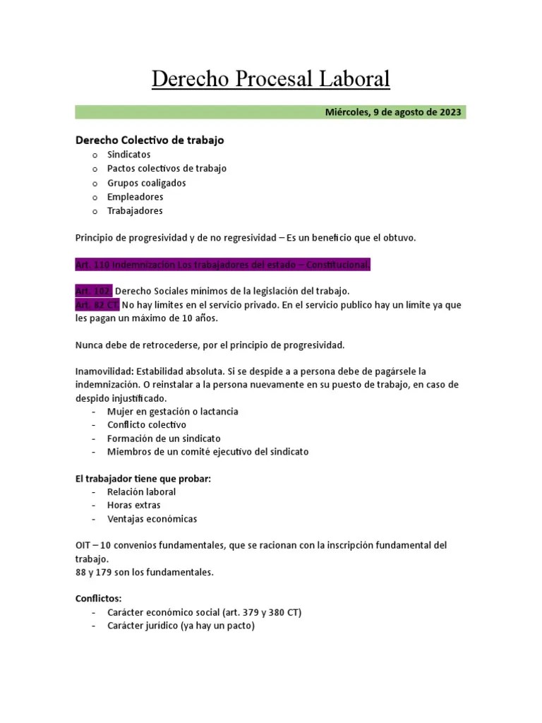 Derecho Procesal Laboral | PDF