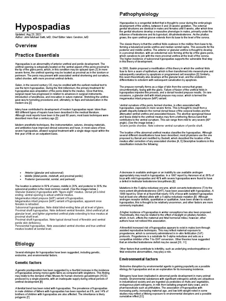 Hypospadias | PDF